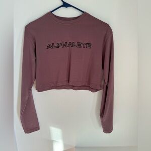 Alphalete Outlined Long Sleeve Crop Top XS